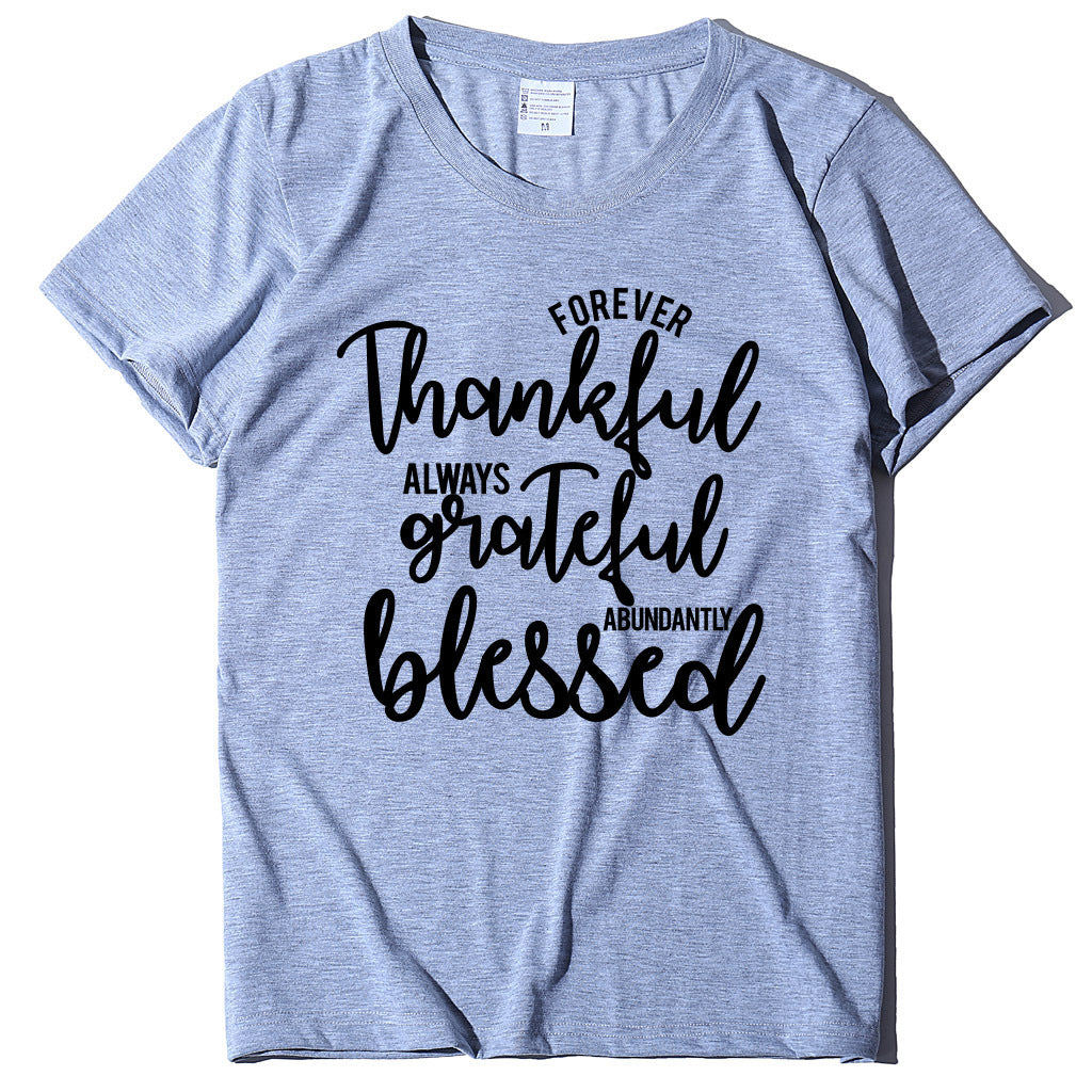 Cotton Alphabet Print T-Shirt