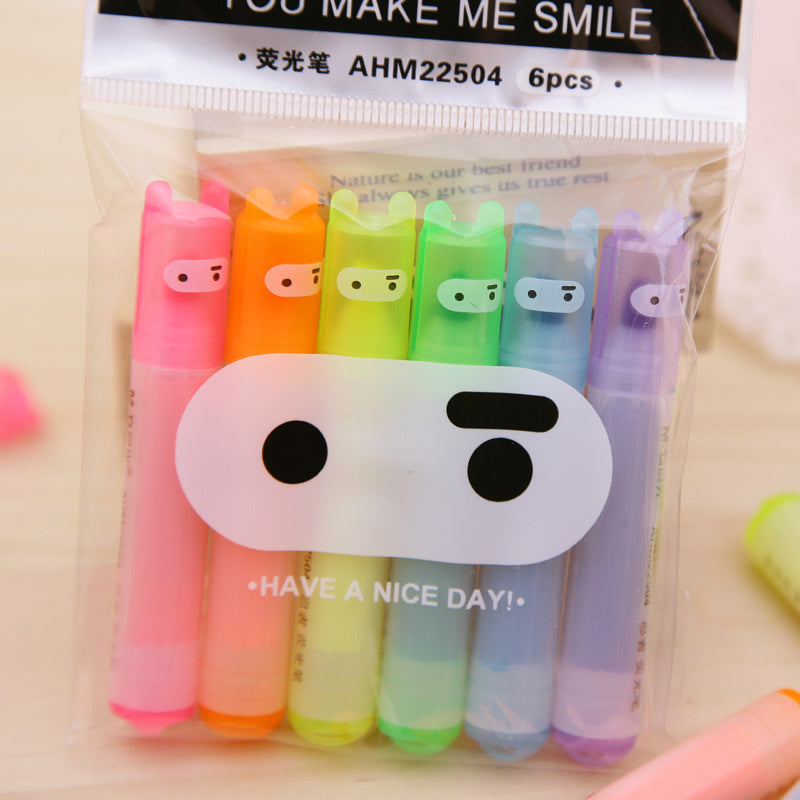 6 Colors Highlighter Set Maker