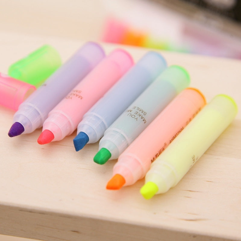 6 Colors Highlighter Set Maker