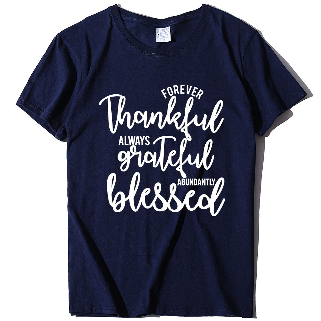 Cotton Alphabet Print T-Shirt