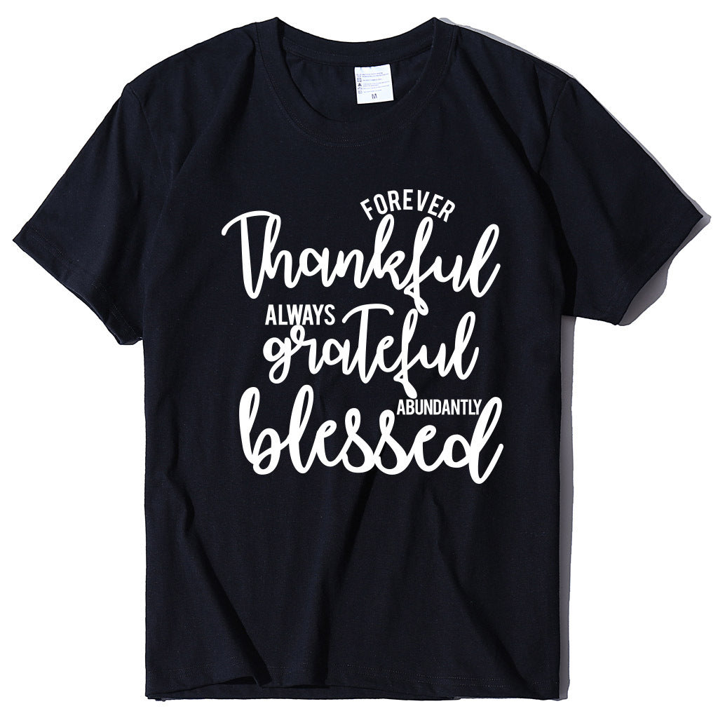 Cotton Alphabet Print T-Shirt