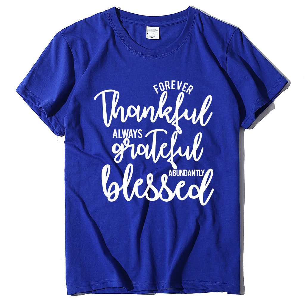 Cotton Alphabet Print T-Shirt