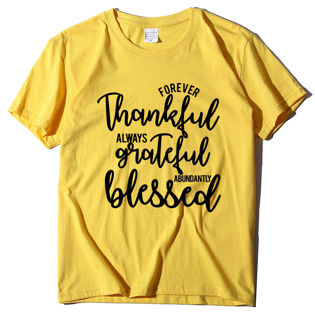 Cotton Alphabet Print T-Shirt
