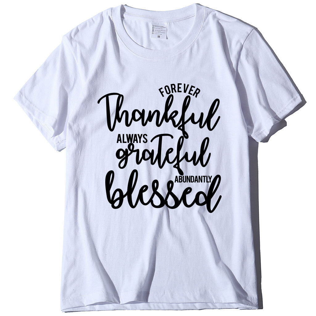 Cotton Alphabet Print T-Shirt