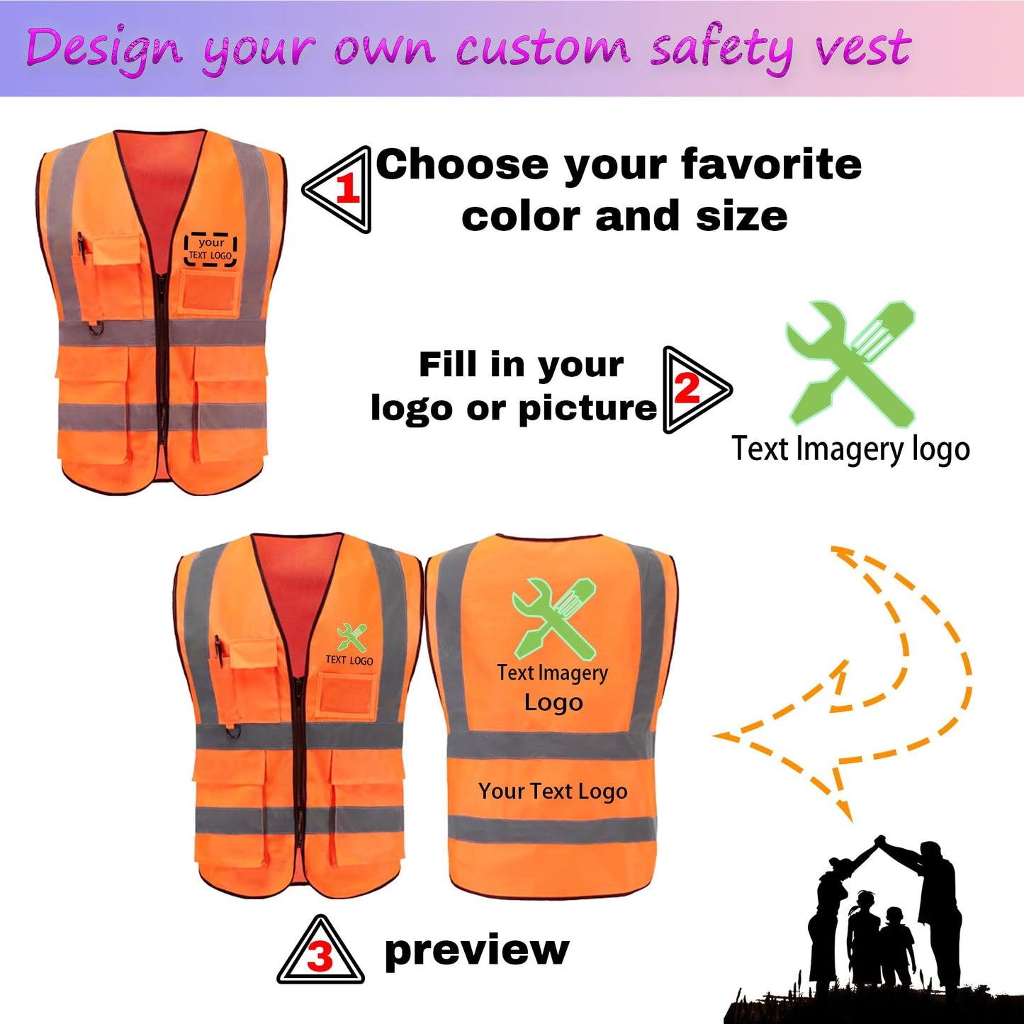 Lyhacjp Customizable Men’s Safety Vest