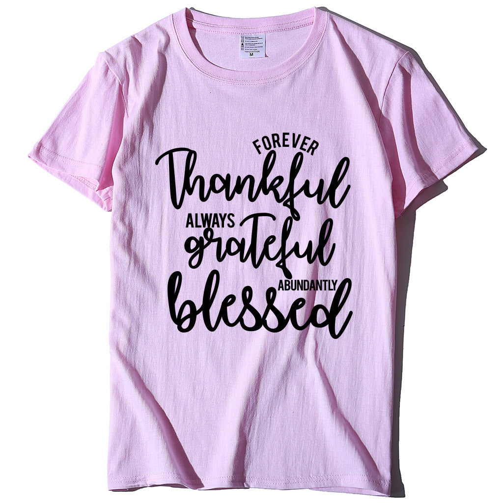 Cotton Alphabet Print T-Shirt
