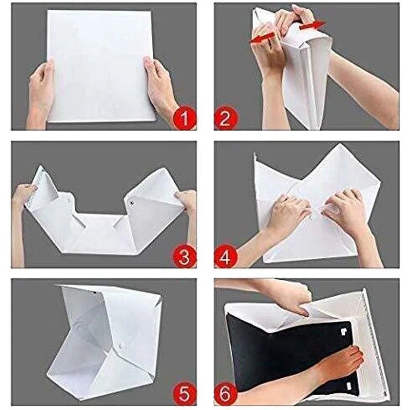 Portable LED Photography Lightbox Studio with Backgrounds