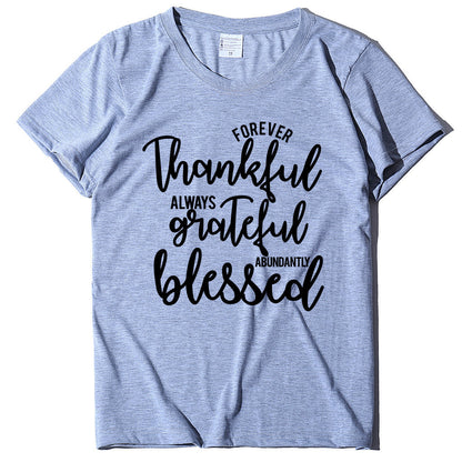 Cotton Alphabet Print T-Shirt