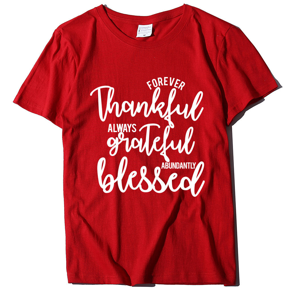 Cotton Alphabet Print T-Shirt