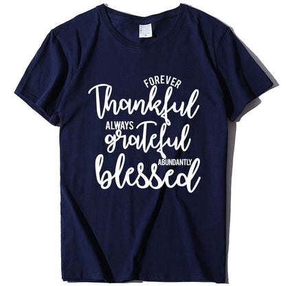 Cotton Alphabet Print T-Shirt