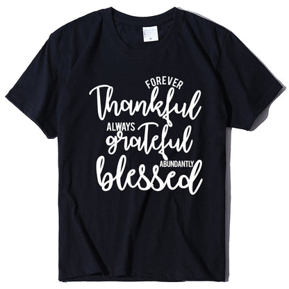 Cotton Alphabet Print T-Shirt