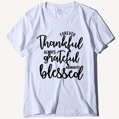 Cotton Alphabet Print T-Shirt