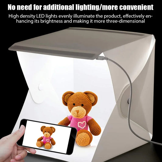 Portable LED Photography Lightbox Studio with Backgrounds