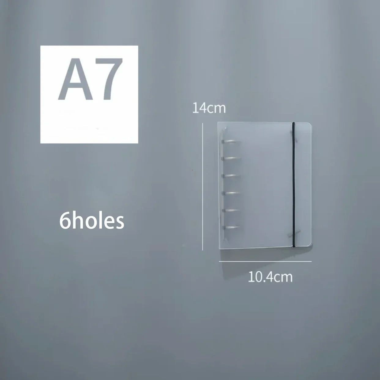 PP Frosted 6-Ring Loose Leaf Binder – A4 / B6 / A7 Translucent Document Organizer