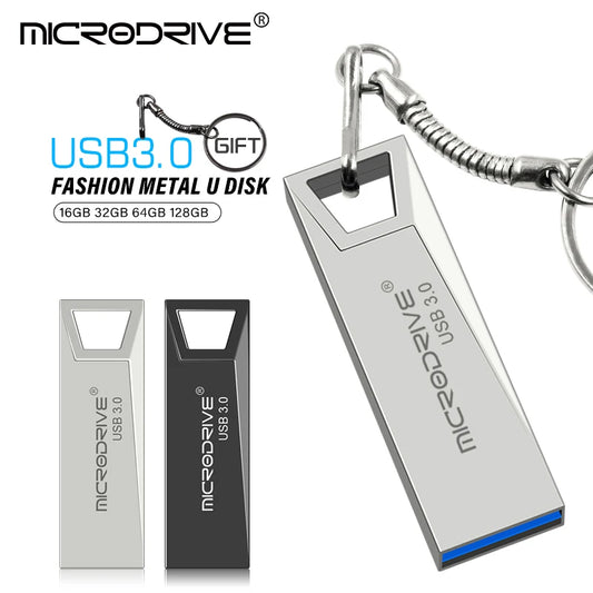 USB 3.0 Mini Metal Flash Drive (16GB–128GB)