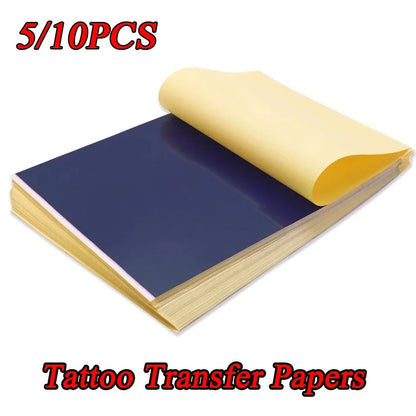 A4 Tattoo Transfer Paper – Carbon Thermal Stencil Copy Sheets (5/10 PCS)