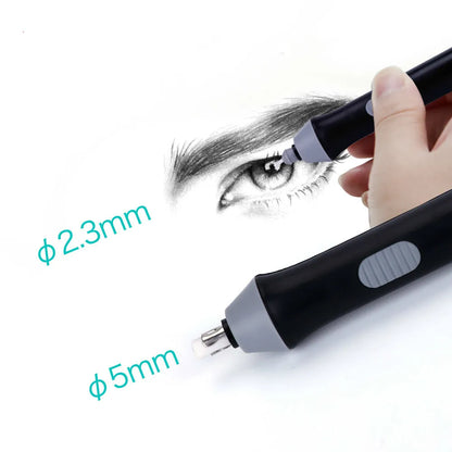 Tenwin Adjustable Electric Eraser – Precision Battery-Powered Sketch Tool with Refills
