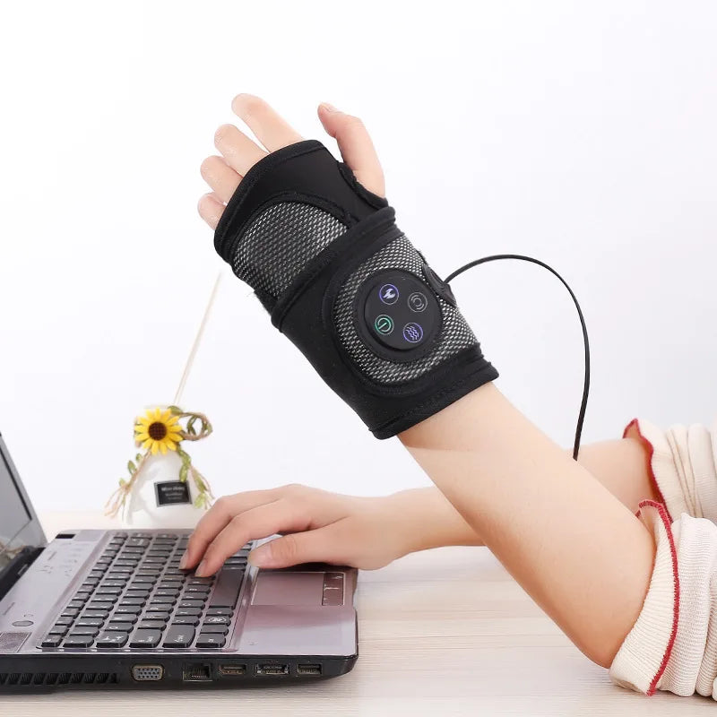 Smart Wrist Massager with Heat & Air Compression – Vibration Support Brace