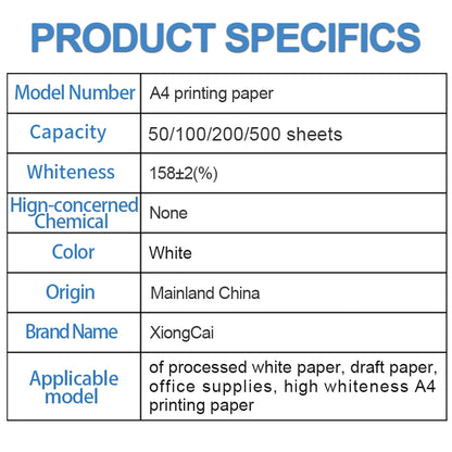 A4 White Printing Paper (50–500 Sheets)