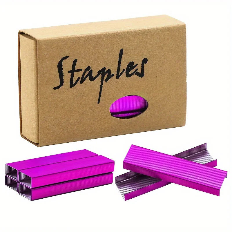 26/6 Standard Office Staples – 1000 Pack Colored Document Staples