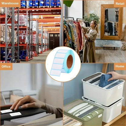 Universal Self-Adhesive Thermal Label Roll – 1000 Blank Waterproof Stickers