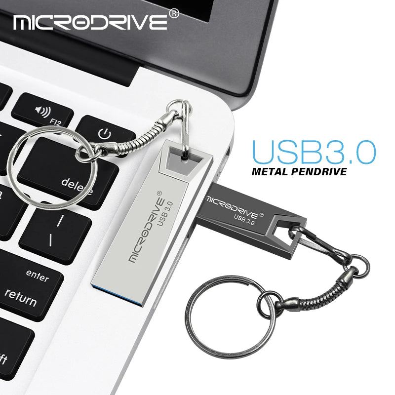 USB 3.0 Mini Metal Flash Drive (16GB–128GB)