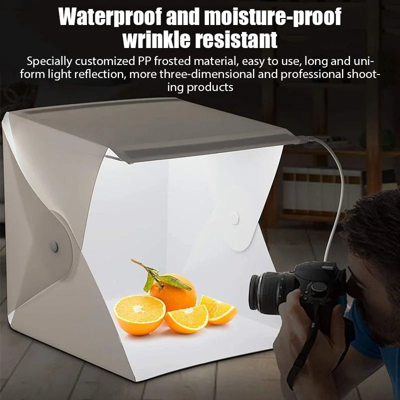 Portable LED Photography Lightbox Studio with Backgrounds