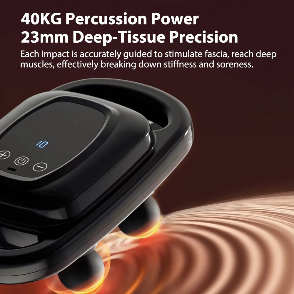 Six-Head Deep Tissue Massage Gun – 9 Modes & Multi-Speed Percussion Therapy