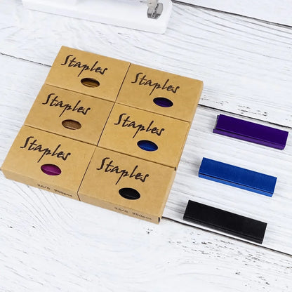 26/6 Standard Office Staples – 1000 Pack Colored Document Staples