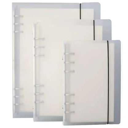 PP Frosted 6-Ring Loose Leaf Binder – A4 / B6 / A7 Translucent Document Organizer