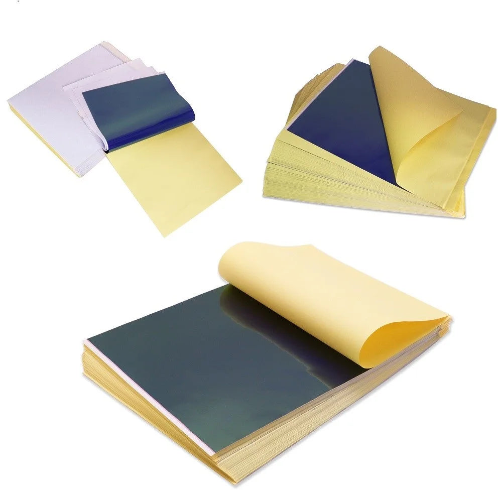 A4 Tattoo Transfer Paper – Carbon Thermal Stencil Copy Sheets (5/10 PCS)