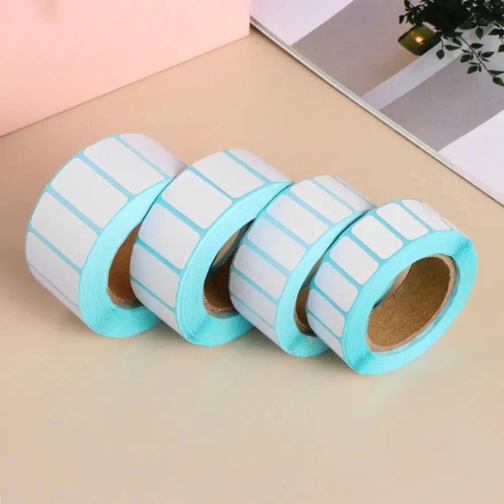 Universal Self-Adhesive Thermal Label Roll – 1000 Blank Waterproof Stickers