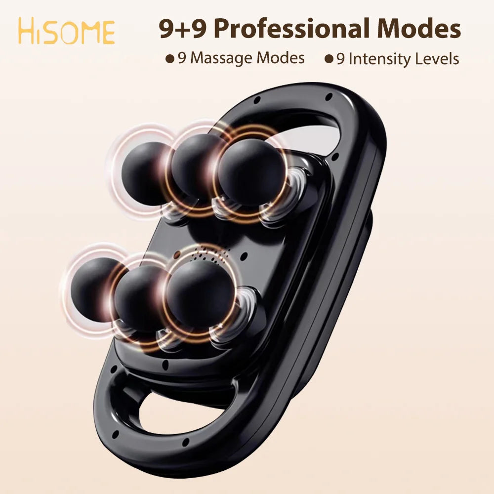 Six-Head Deep Tissue Massage Gun – 9 Modes & Multi-Speed Percussion Therapy