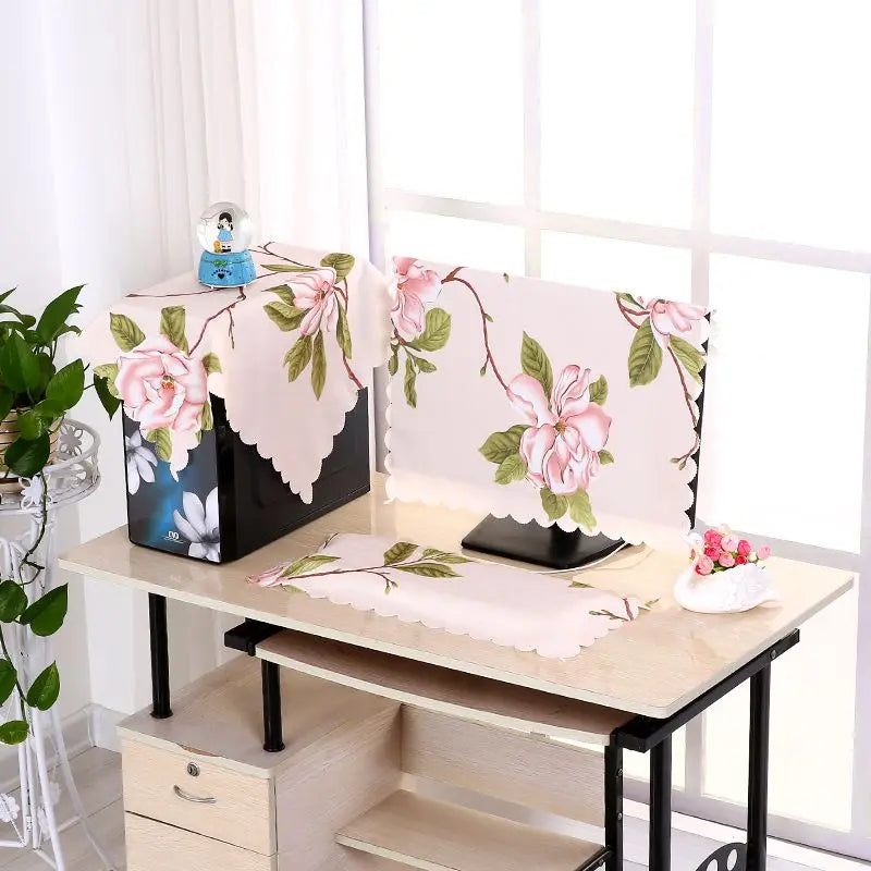 Cotton Linen Computer Monitor Dust Cover