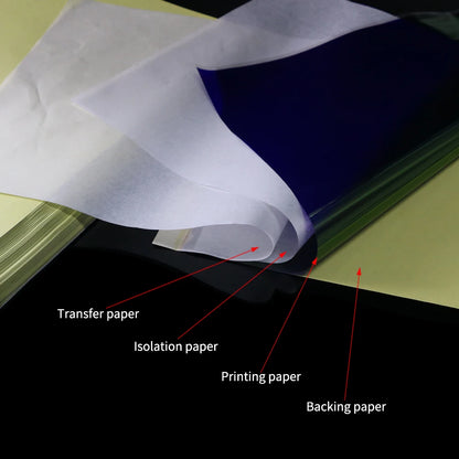 A4 Tattoo Transfer Paper – Carbon Thermal Stencil Copy Sheets (5/10 PCS)
