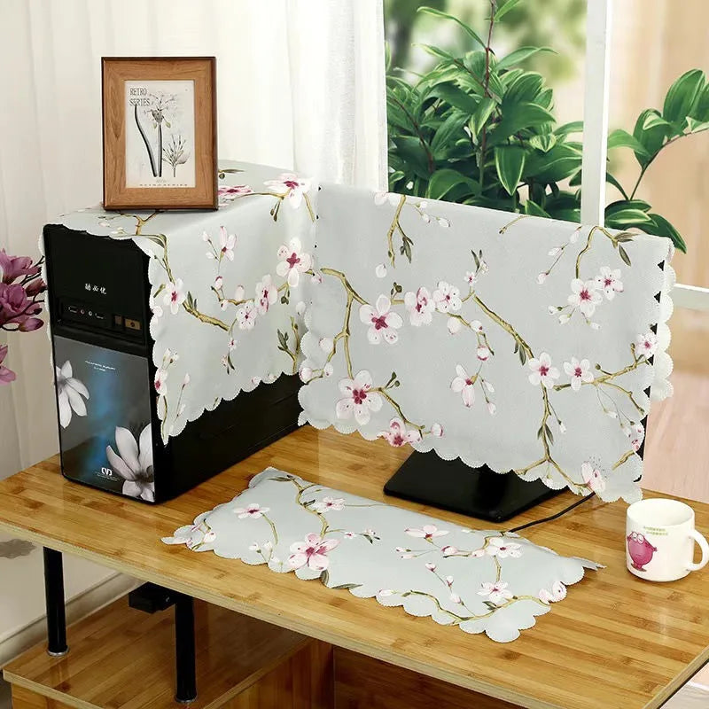 Cotton Linen Computer Monitor Dust Cover