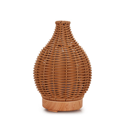 Wood Weave Mini Ultrasonic Humidifier & Essential Oil Diffuser – USB Night Light