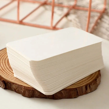 100PCS Retro Double-Sided Kraft Paper Cards – Blank DIY Greeting & Invitation Cards