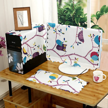 Cotton Linen Computer Monitor Dust Cover