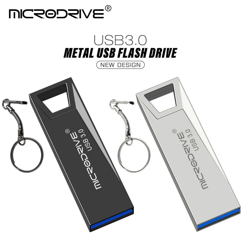 USB 3.0 Mini Metal Flash Drive (16GB–128GB)