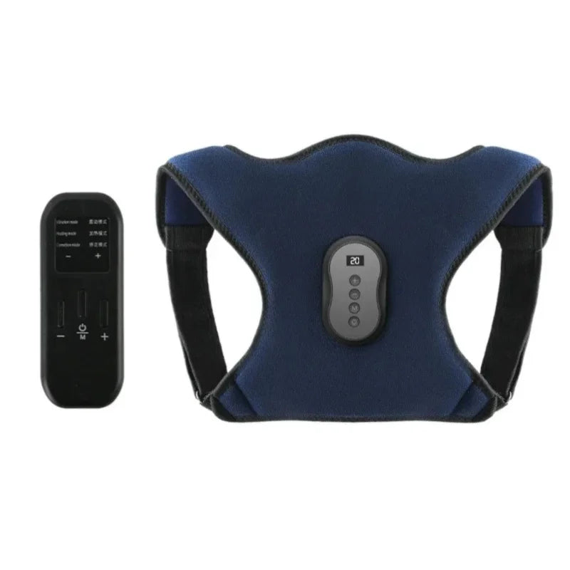 Posture Corrector Belt with Heat & Vibration – Adjustable Full Back Support