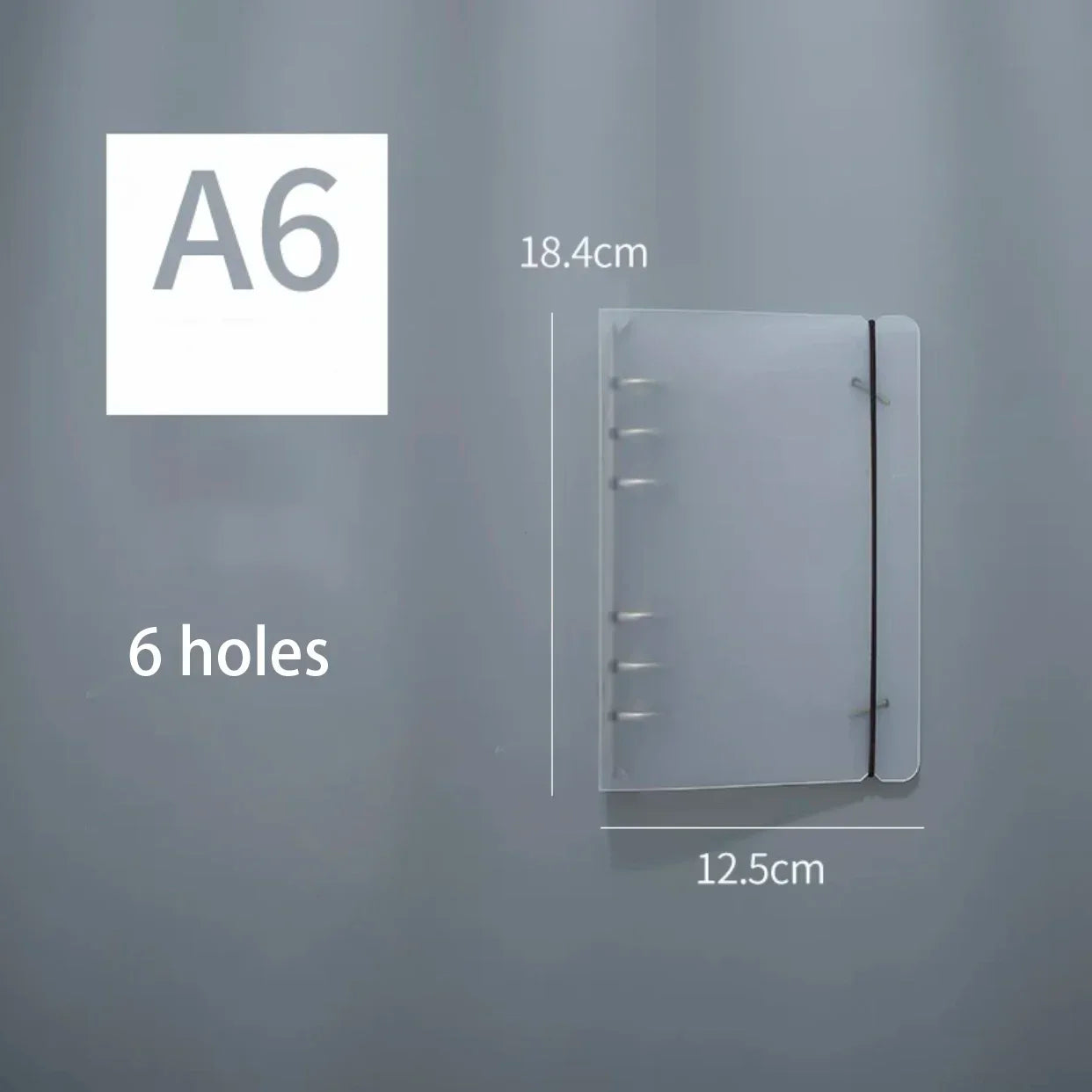 PP Frosted 6-Ring Loose Leaf Binder – A4 / B6 / A7 Translucent Document Organizer