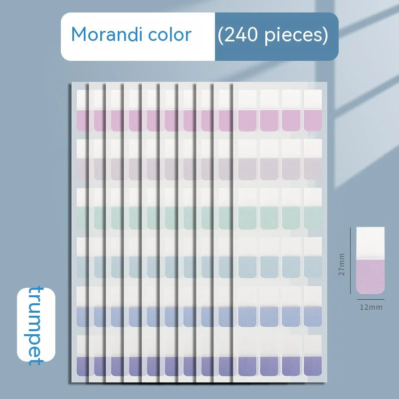 Transparent Sticky Note Index Tabs – Waterproof Page Marker Arrow Flags