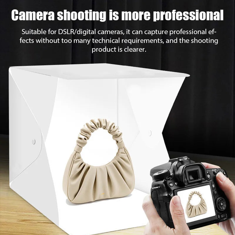 Portable LED Photography Lightbox Studio with Backgrounds