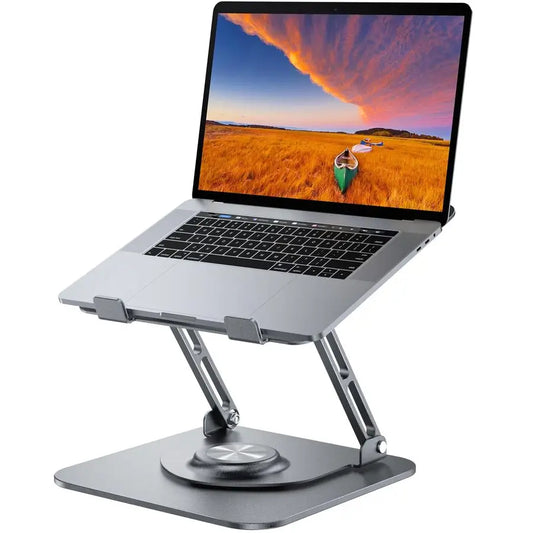 Adjustable Laptop Stand with 360° Rotating Base
