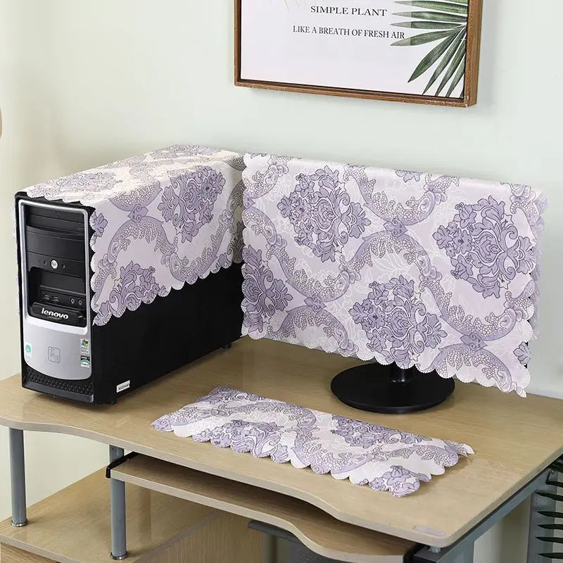 Cotton Linen Computer Monitor Dust Cover