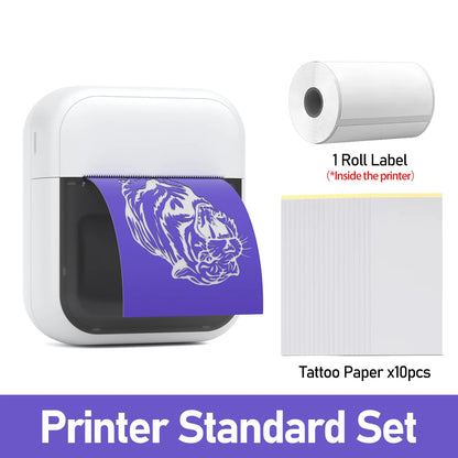 Portable Mini Thermal Label & Tattoo Printer – Inkless Bluetooth Sticker Printer