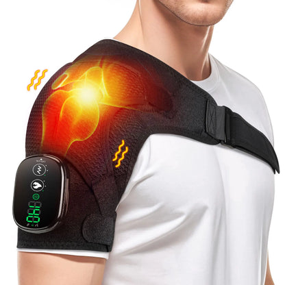 Electric Heating Shoulder Massager Belt – Adjustable Hot Compress Support Brace