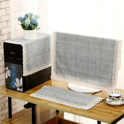 Cotton Linen Computer Monitor Dust Cover
