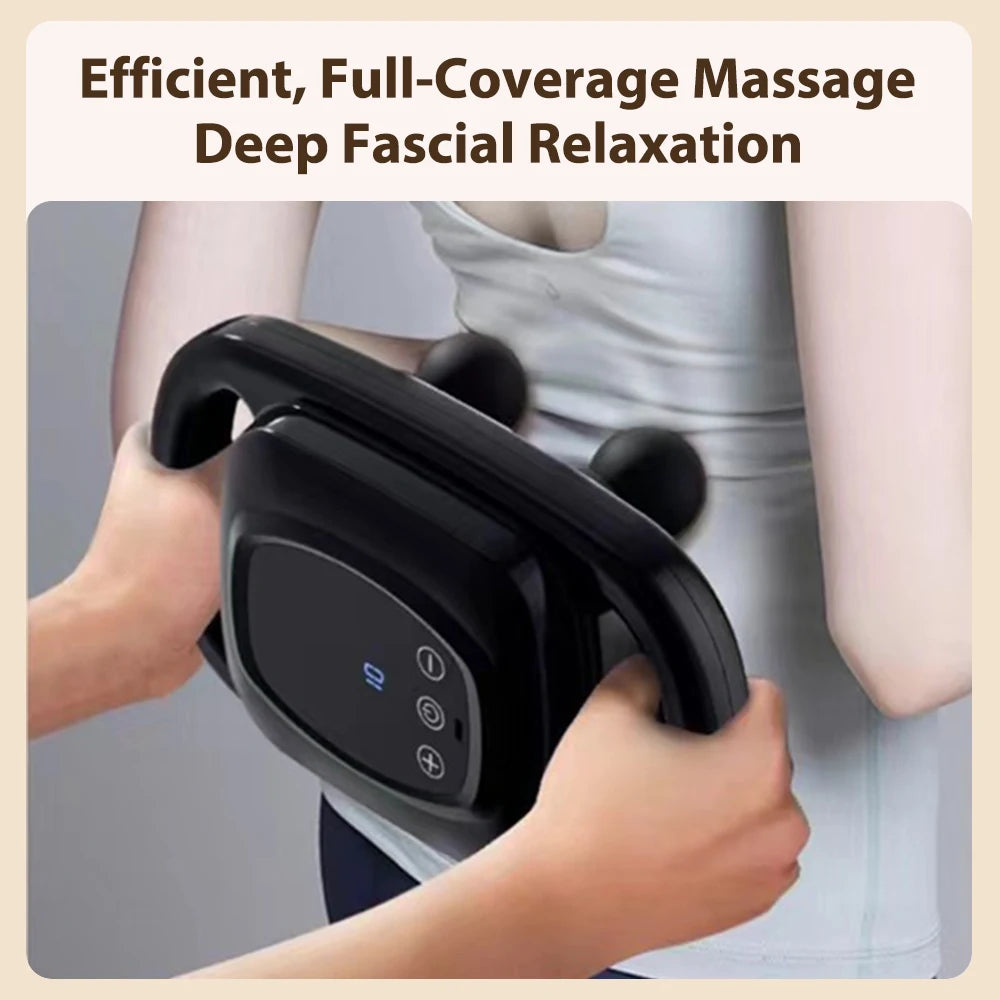 Six-Head Deep Tissue Massage Gun – 9 Modes & Multi-Speed Percussion Therapy